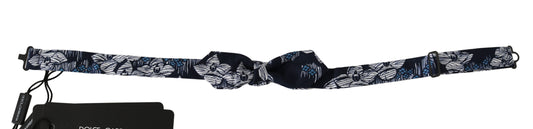 Elegant Navy Silk Bow Tie