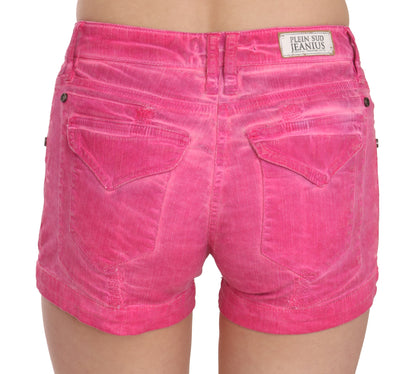 Chic Pink Mid Waist Mini Shorts