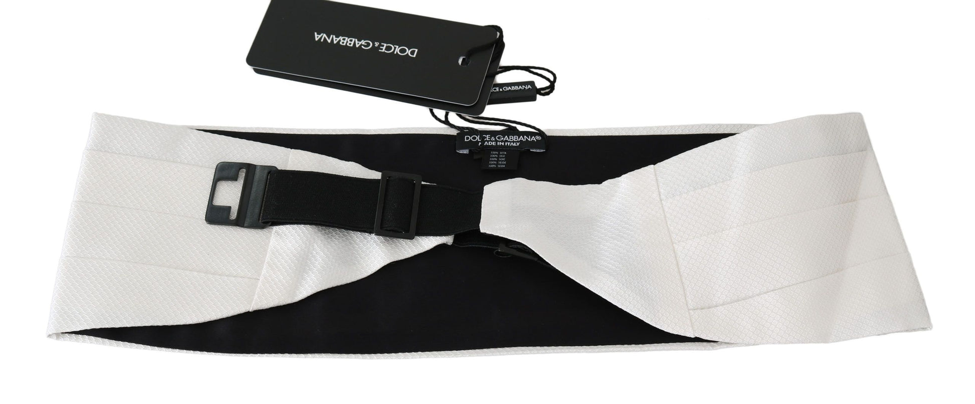 Elegant White Silk Cummerbund