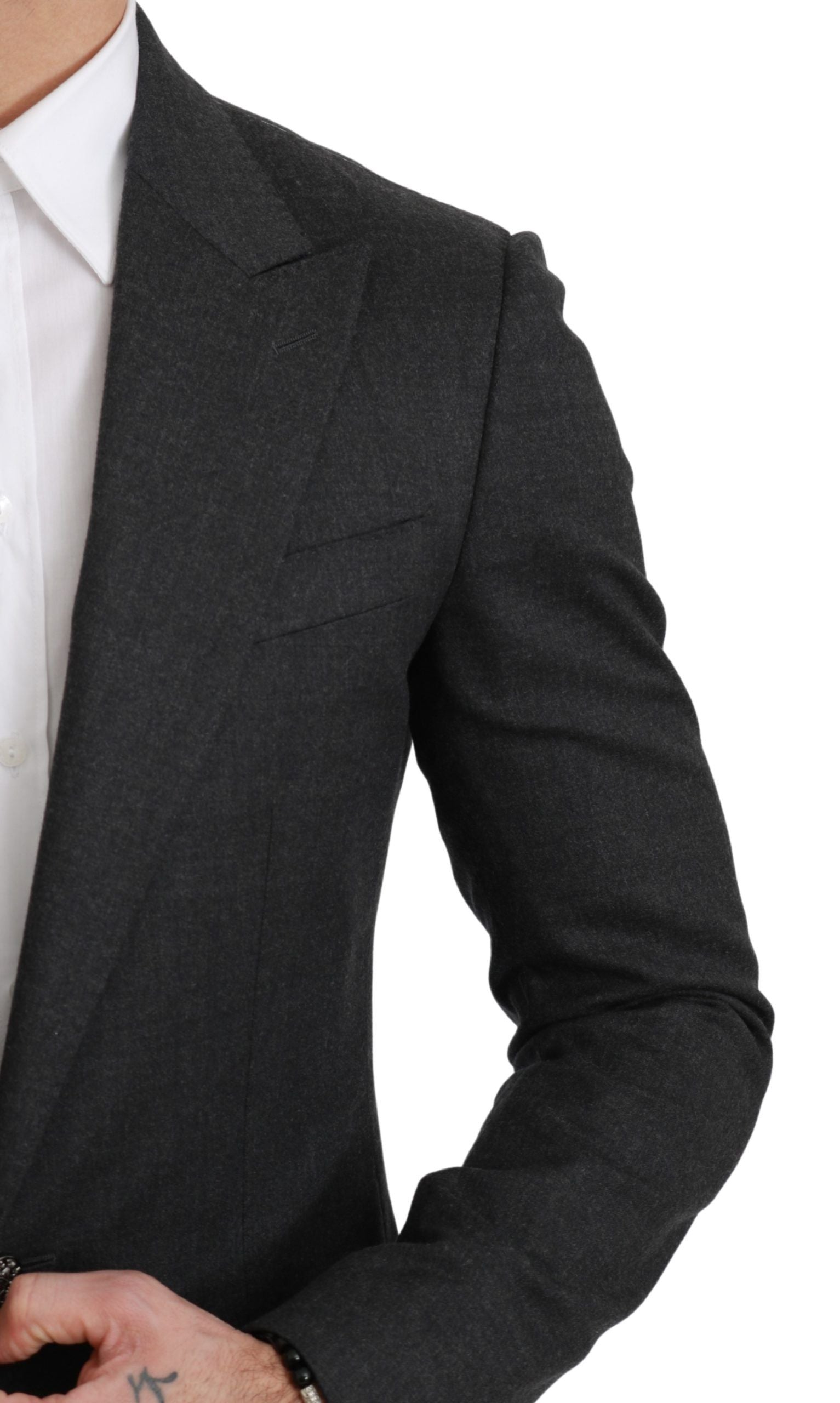 Elegant Gray Slim Fit Formal Blazer