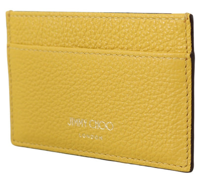 Sunshine Yellow Leather Card Holder