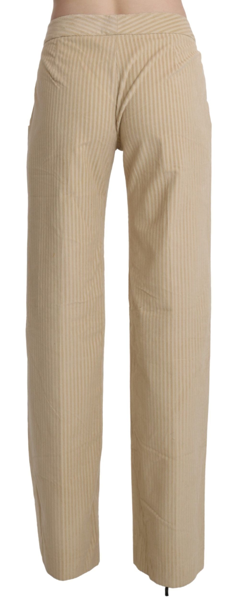 Chic Beige High-Waist Wide Leg Pants