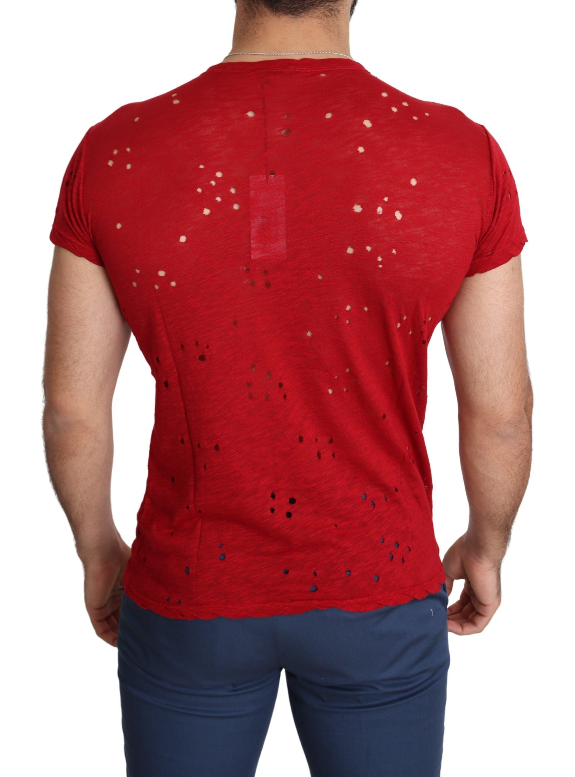 Radiant Red Cotton Tee Perfect For Everyday Style