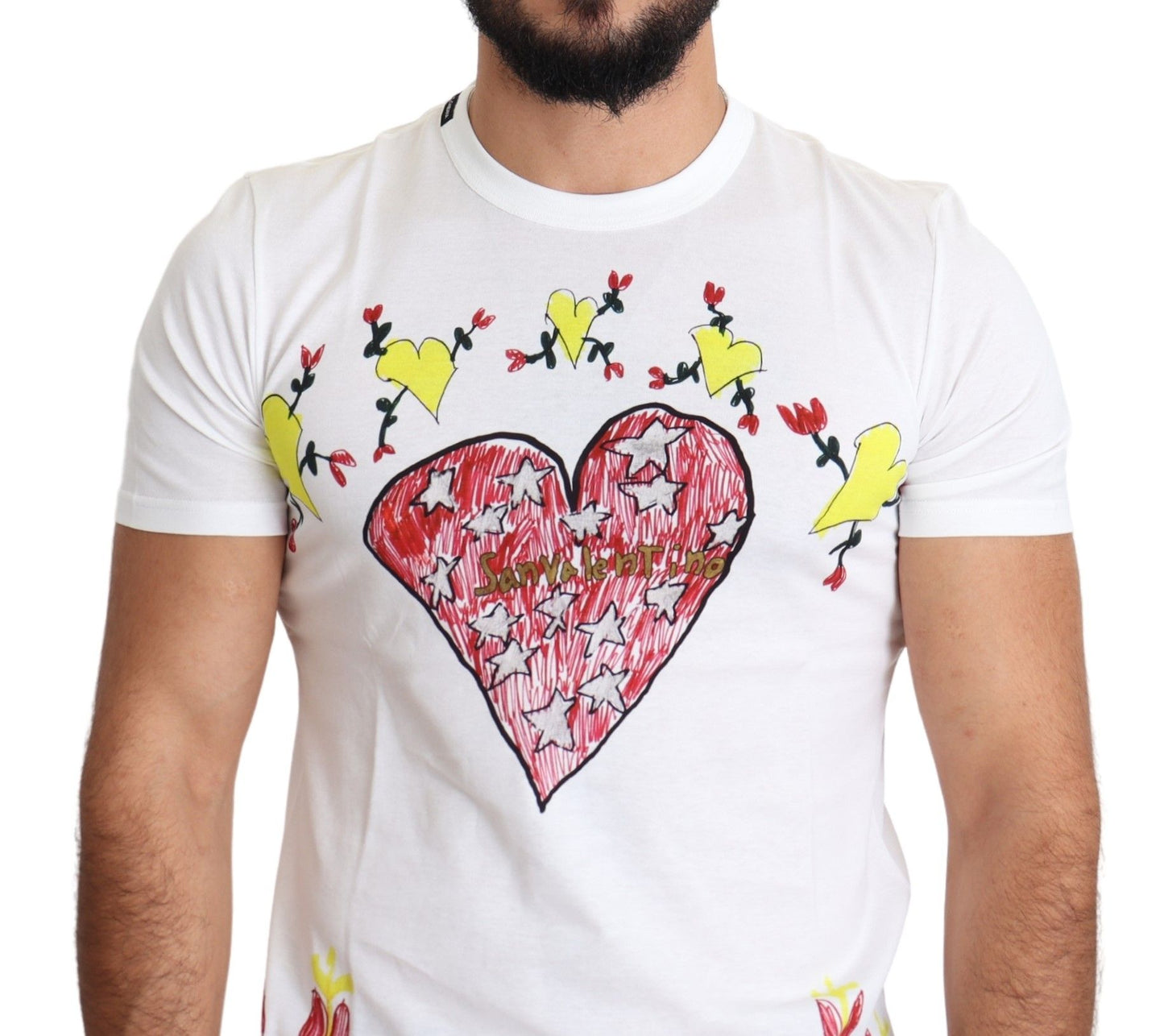 Chic Saint Valentine Print Crew Neck T-Shirt