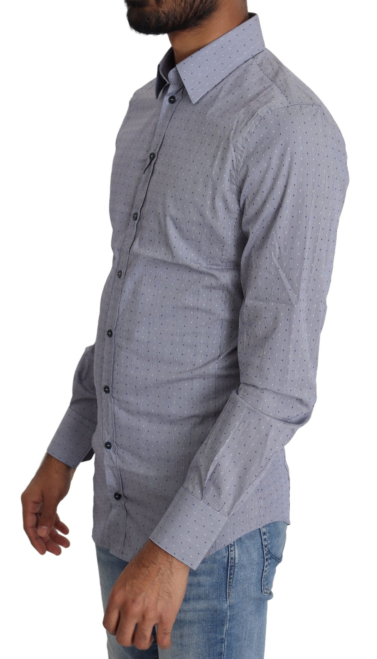 Sicilia Slim Fit Polka Dot Cotton Blend Shirt