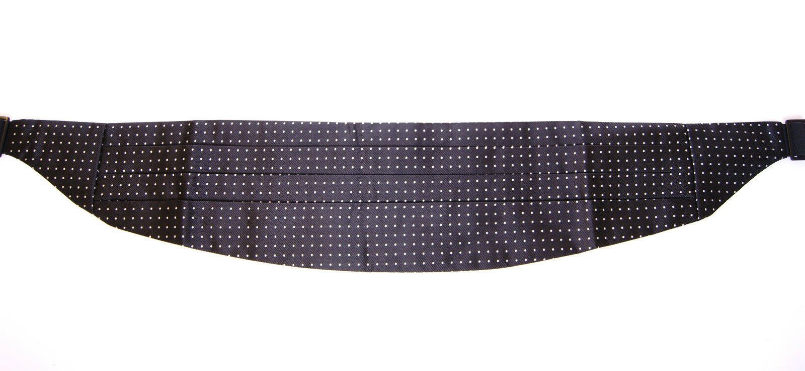 Elegant Black Silk Polka Dot Cummerbund