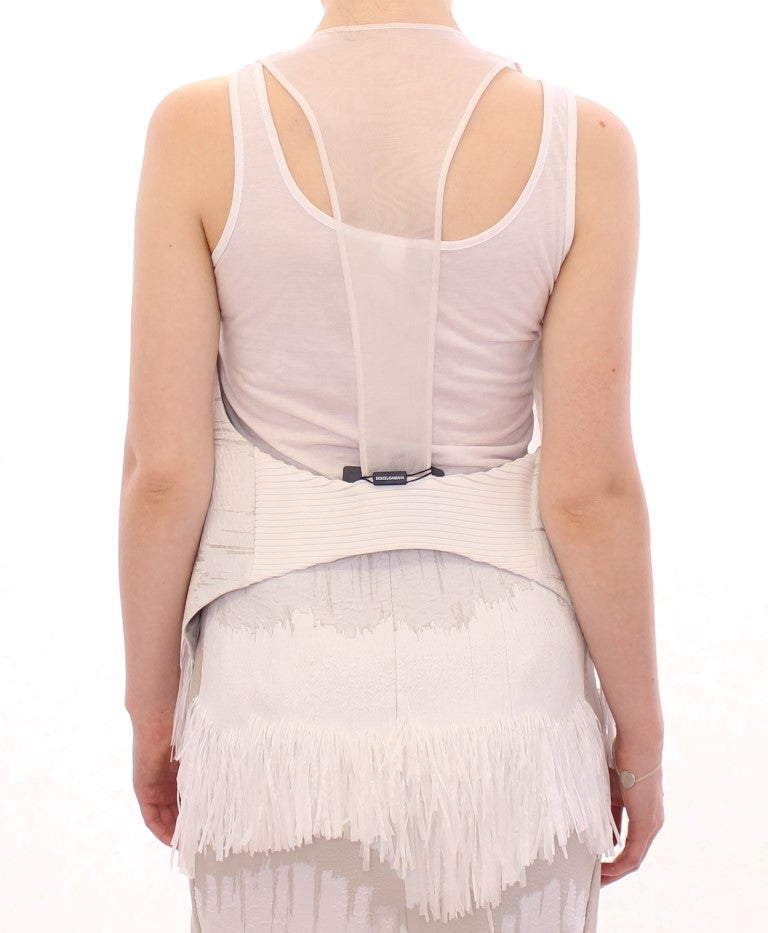 Chic Fringed Open Back Vest