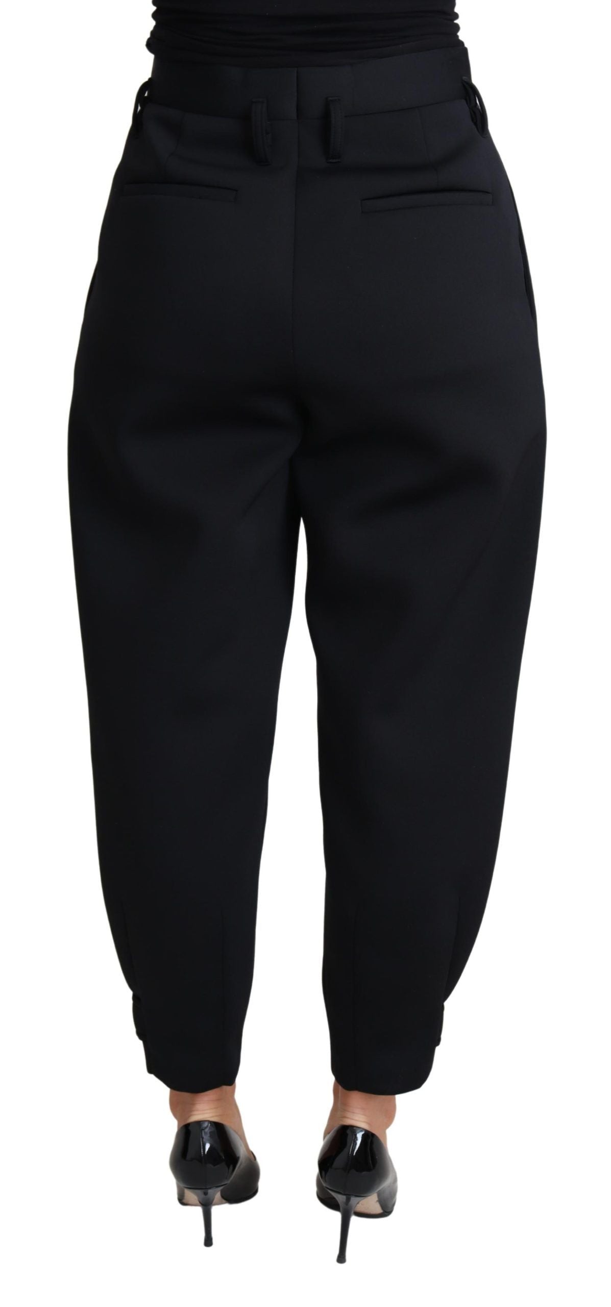 Elegant High-Waist Cropped Trousers