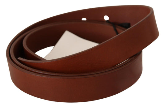 Elegant Brown Leather Fashion Belt