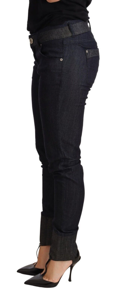 Chic Dark Blue Skinny Trouser Jeans