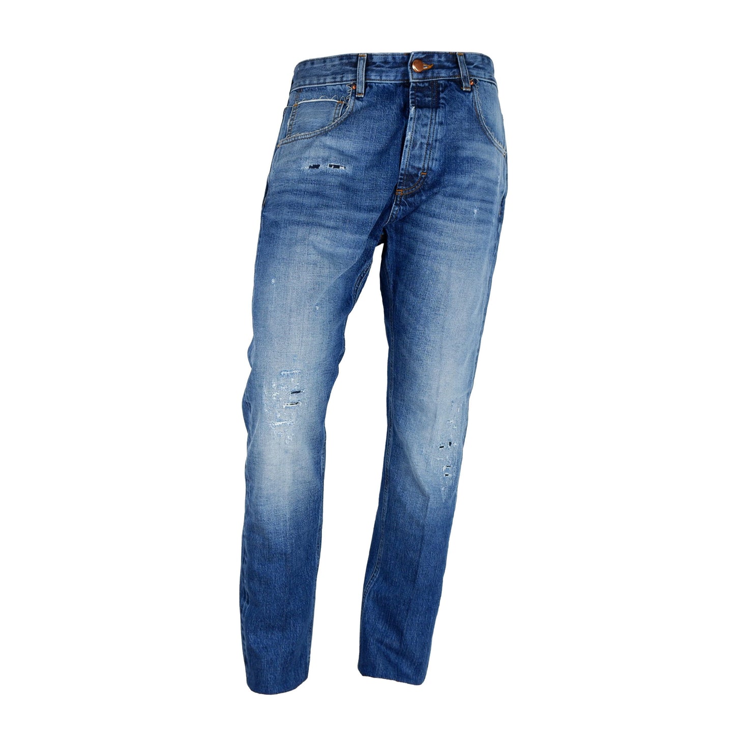 Blue Cotton Men's Jeans