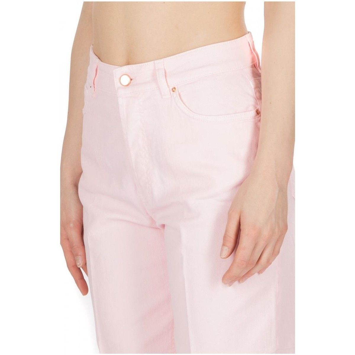 Pink Cotton Women Jeans