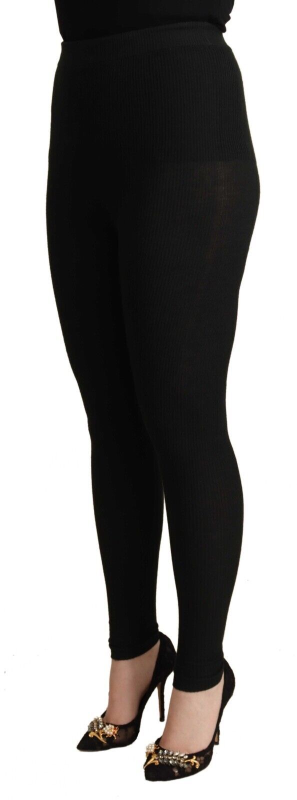 Elegant High Waist Cashmere-Silk Tights Pants