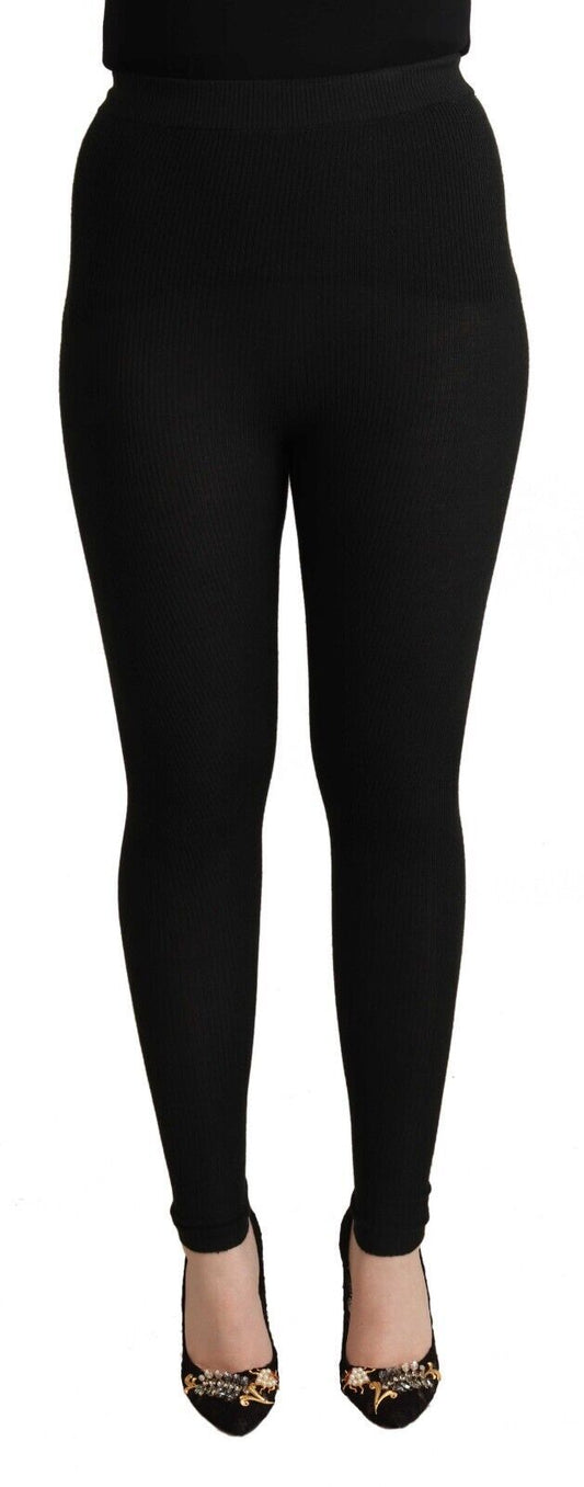 Elegant High Waist Cashmere-Silk Tights Pants