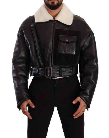 Elegant Shearling Biker Jacket