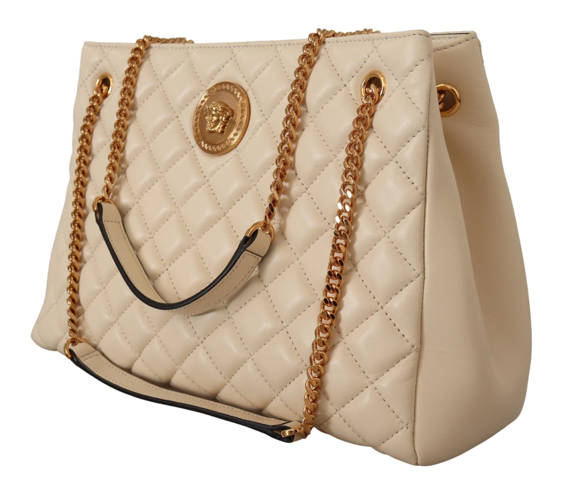 Elegant Quilted Nappa Leather Tote