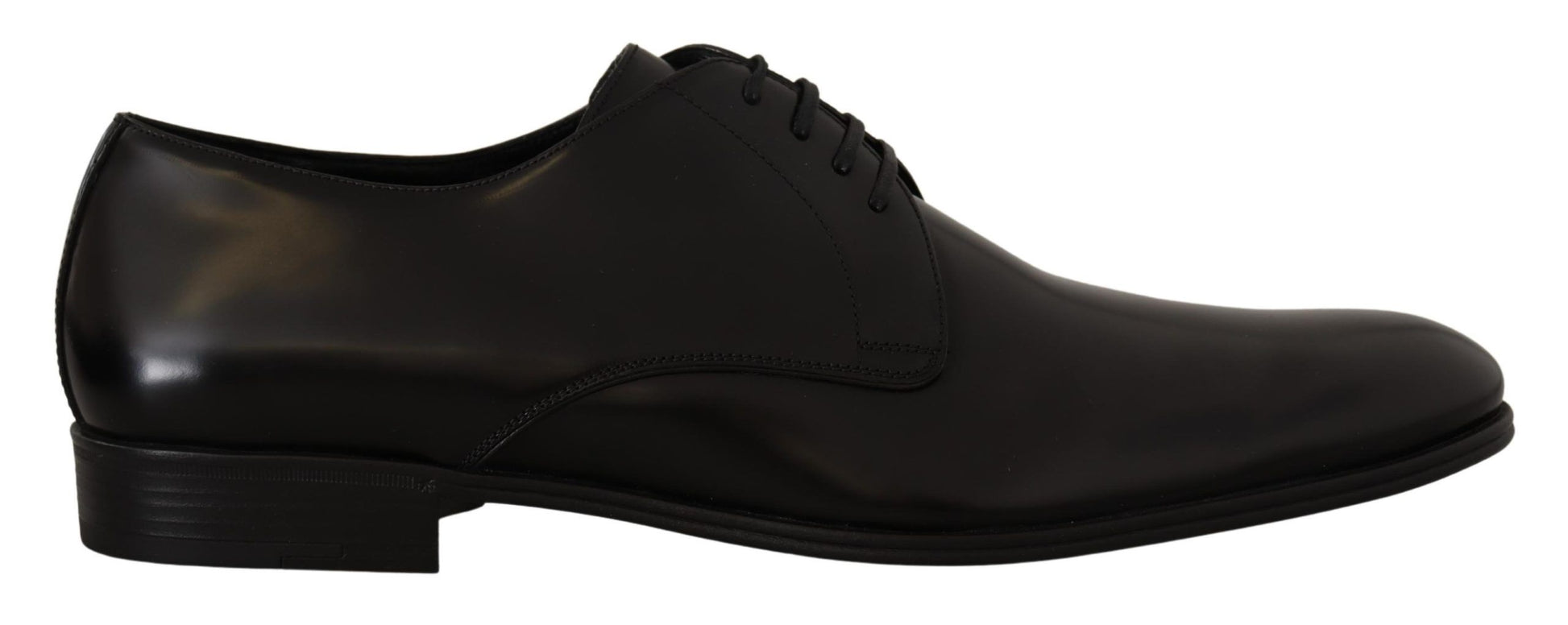 Elegant Black Leather Derby Shoes