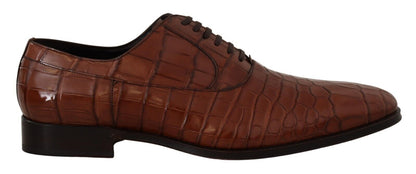 Elegant Exotic Crocodile Leather Formal Shoes