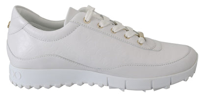 Elegant White Leather Sneakers