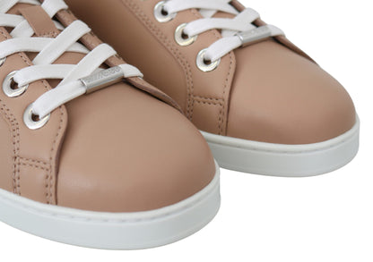 Powder Pink Nappa Leather Sneakers