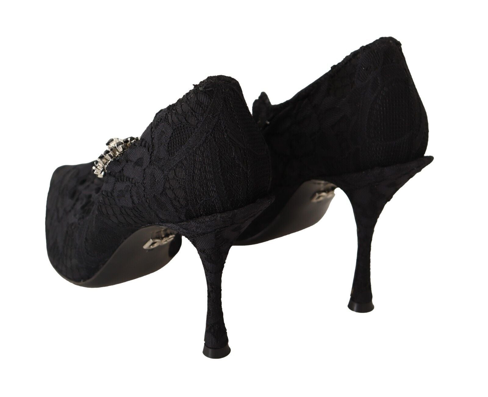 Elegant Black Lace Stiletto Pumps