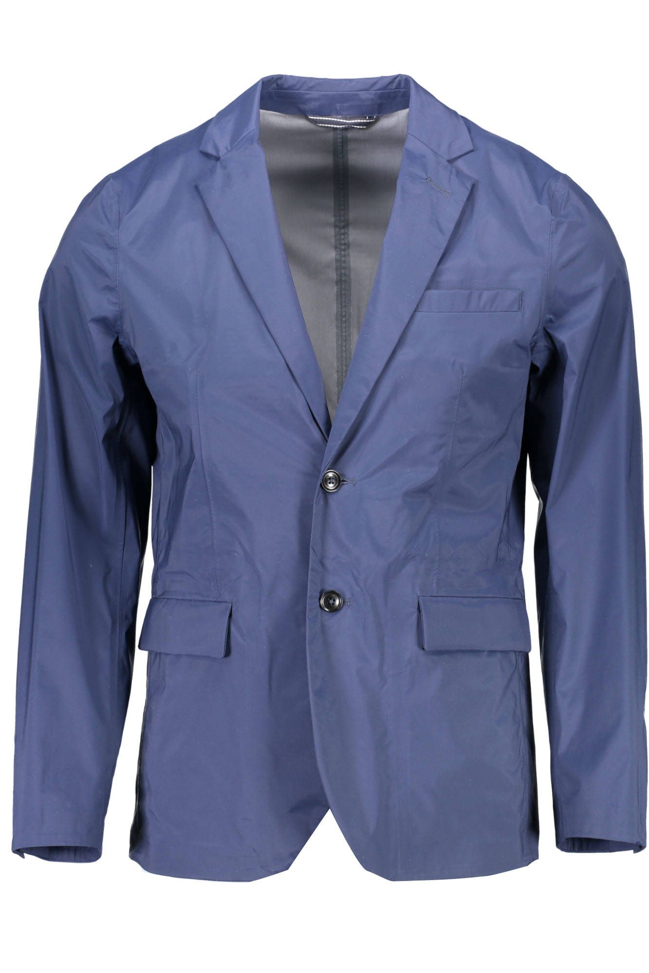 Blue Nylon Men Jacket