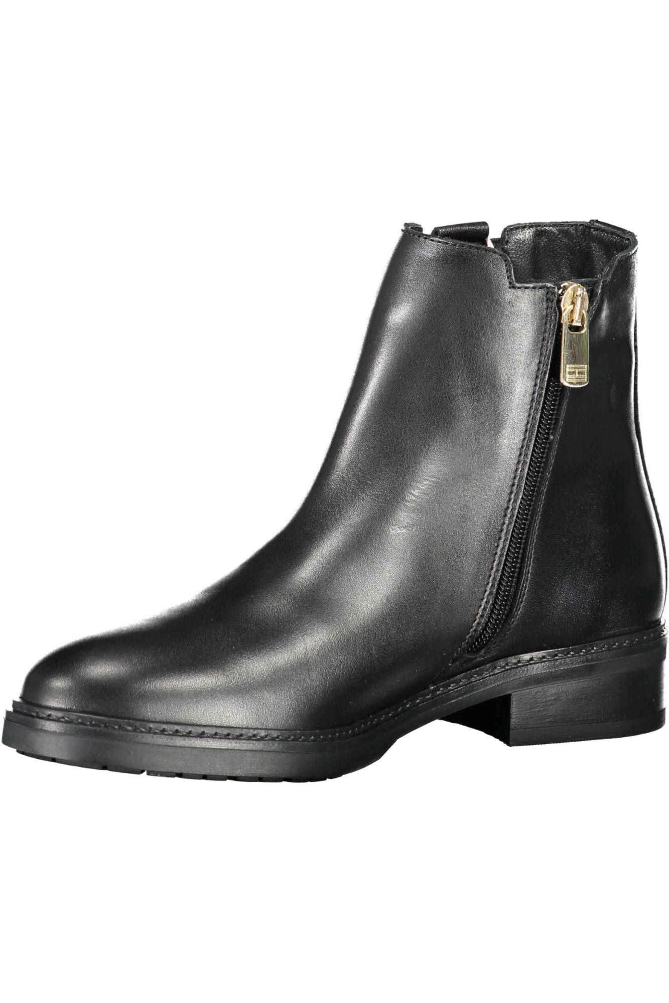 Black Leather Women Boot