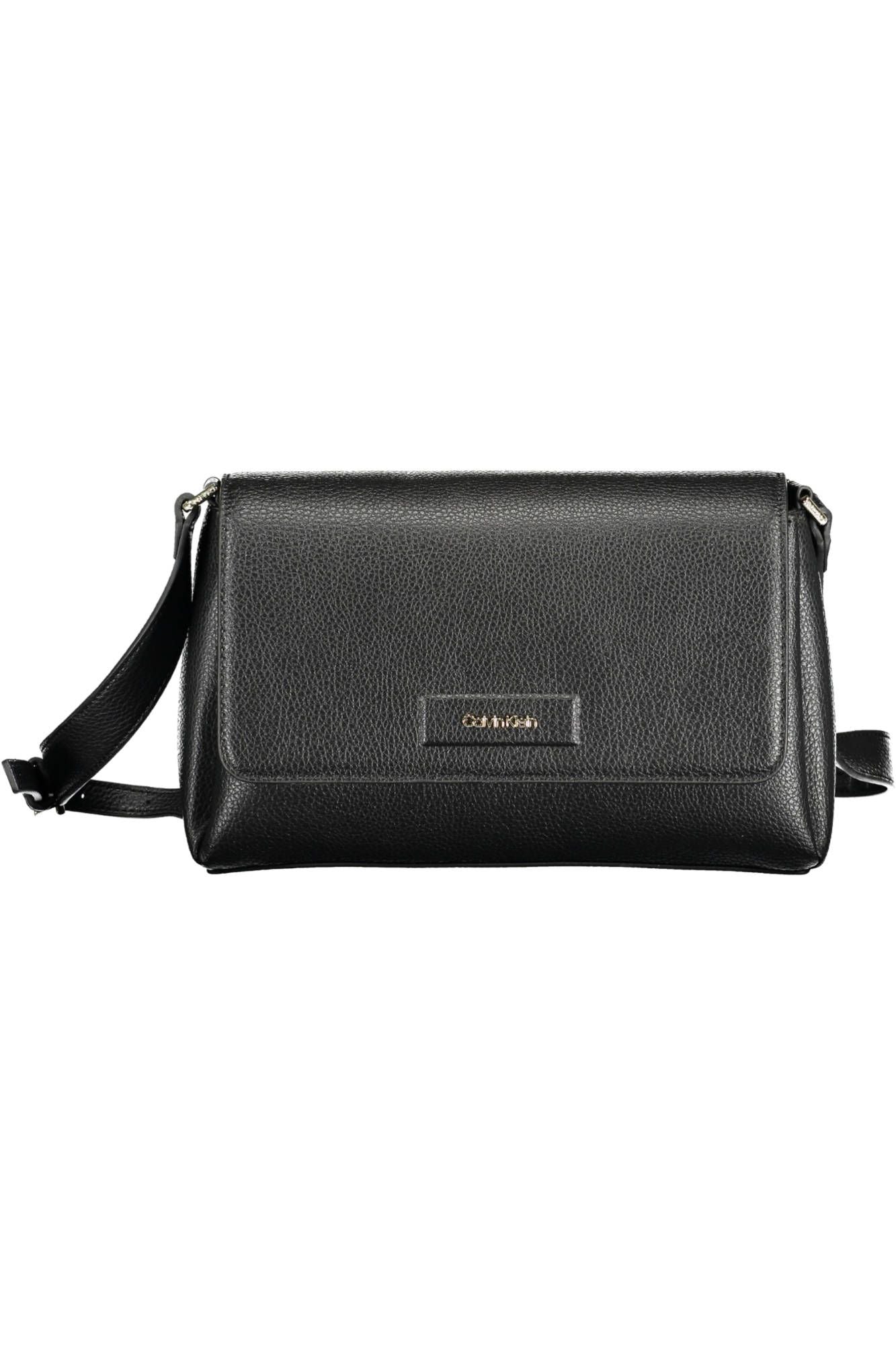 Black Polyester Women Handbag