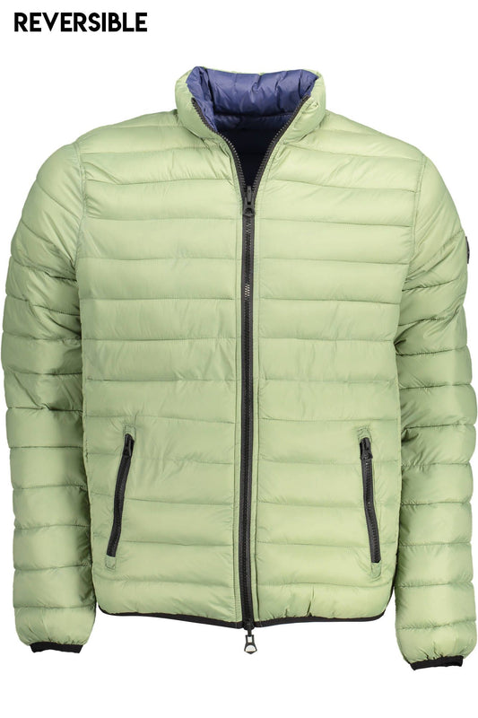 Green Nylon Men Jacket