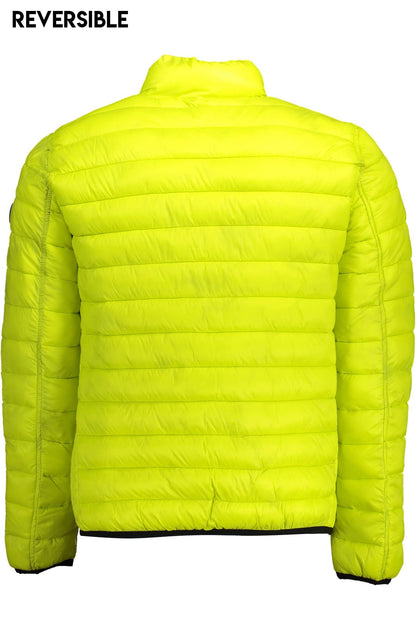 Yellow Nylon Men Jacket