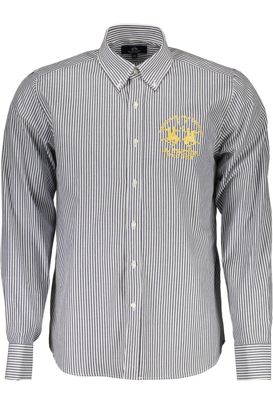 Blue Cotton Men Shirt