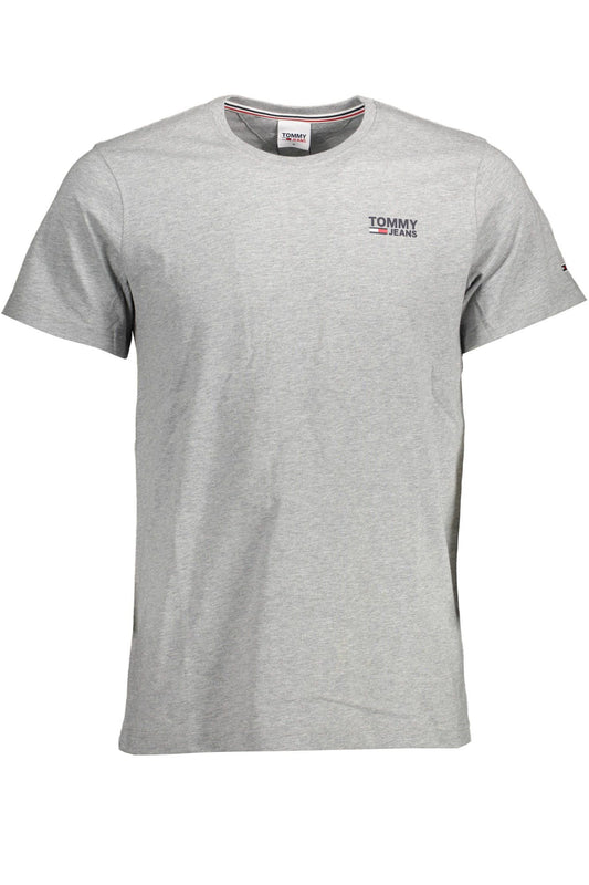 Gray Cotton Men T-Shirt