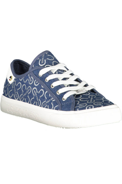 Blue Polyester Women Sneaker