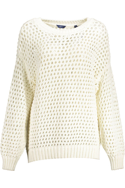 White Cotton Women Sweater