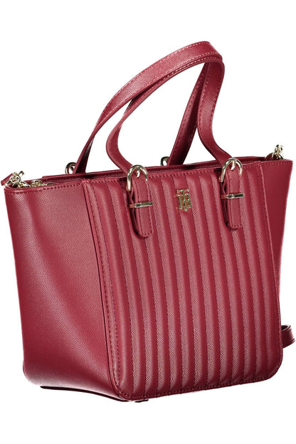 Red Polyethylene Women Handbag