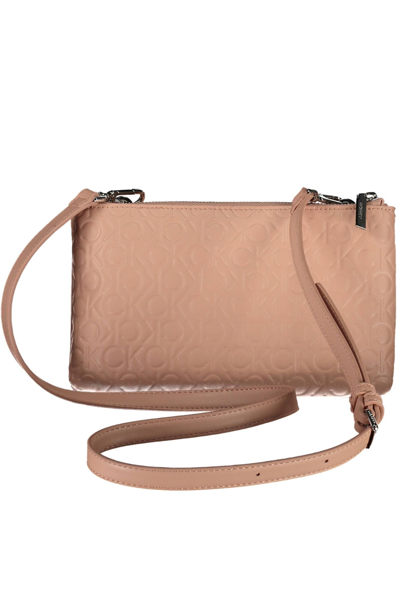 Pink Polyester Women Handbag