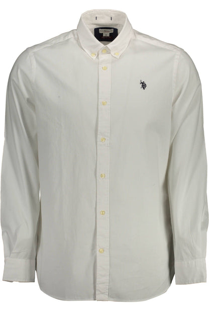 White Cotton Men Shirt