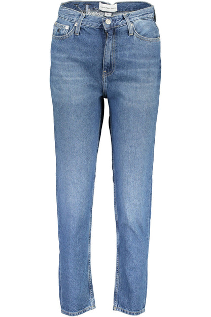 Blue Cotton Women Jeans