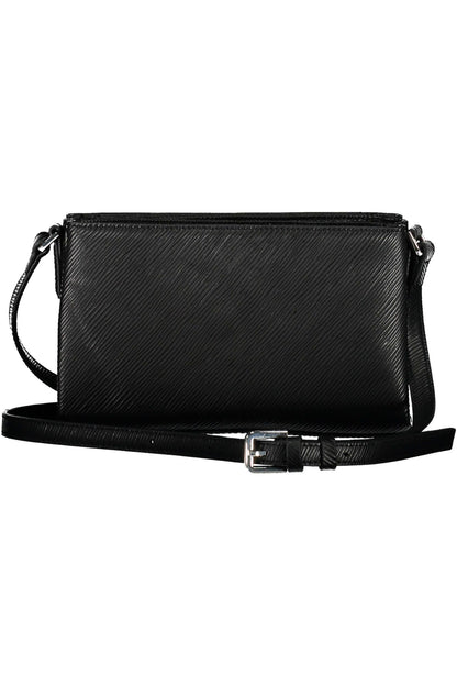 Black Polyester Women Handbag