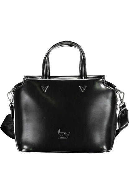 Black Polyethylene Women Handbag