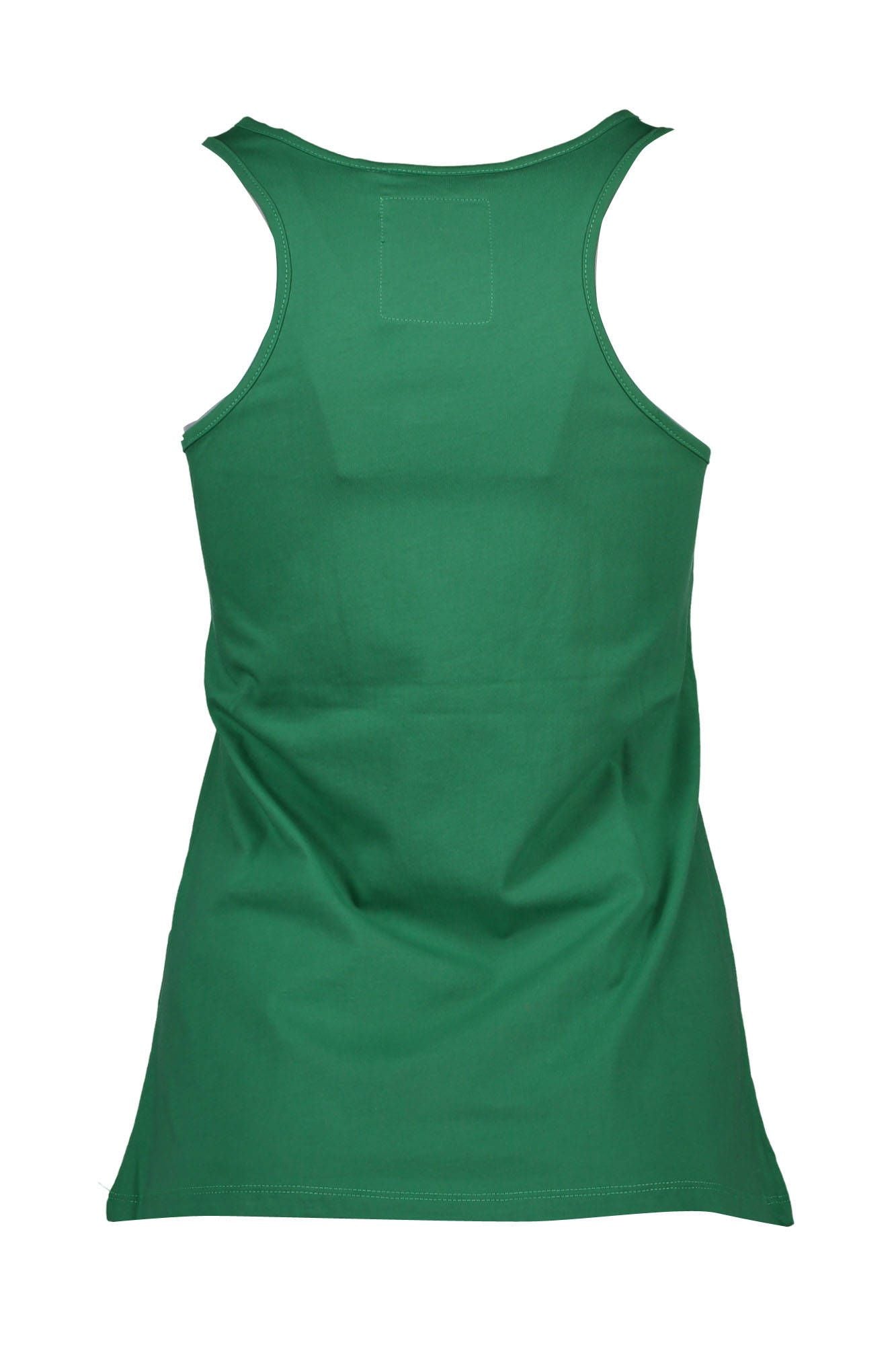 Green Cotton Women Tank Top