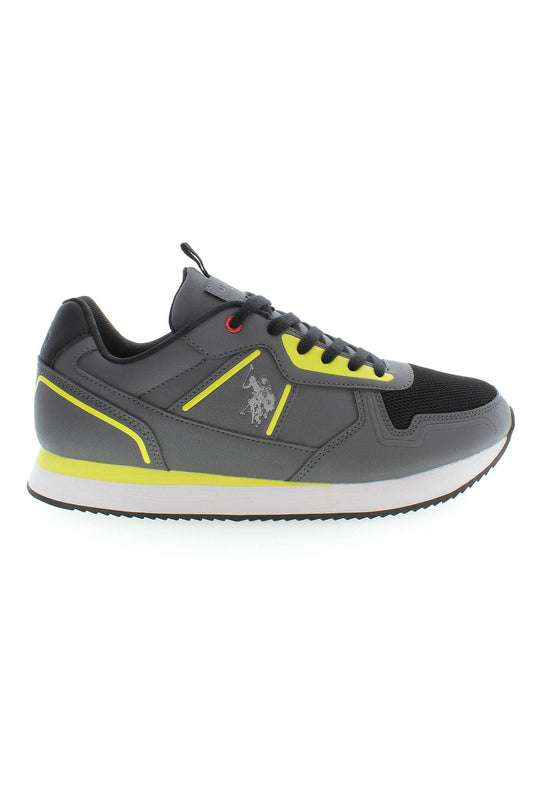 Gray Polyester Men Sneaker