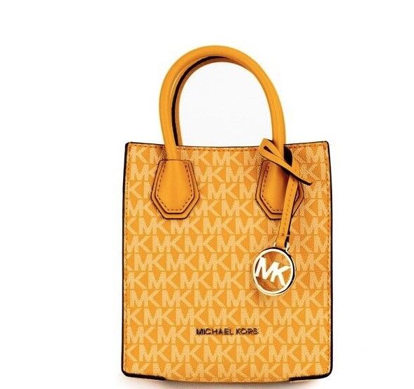 Mercer XS Honeycomb Gold Signature PVC North South Shopper Crossbody Bag