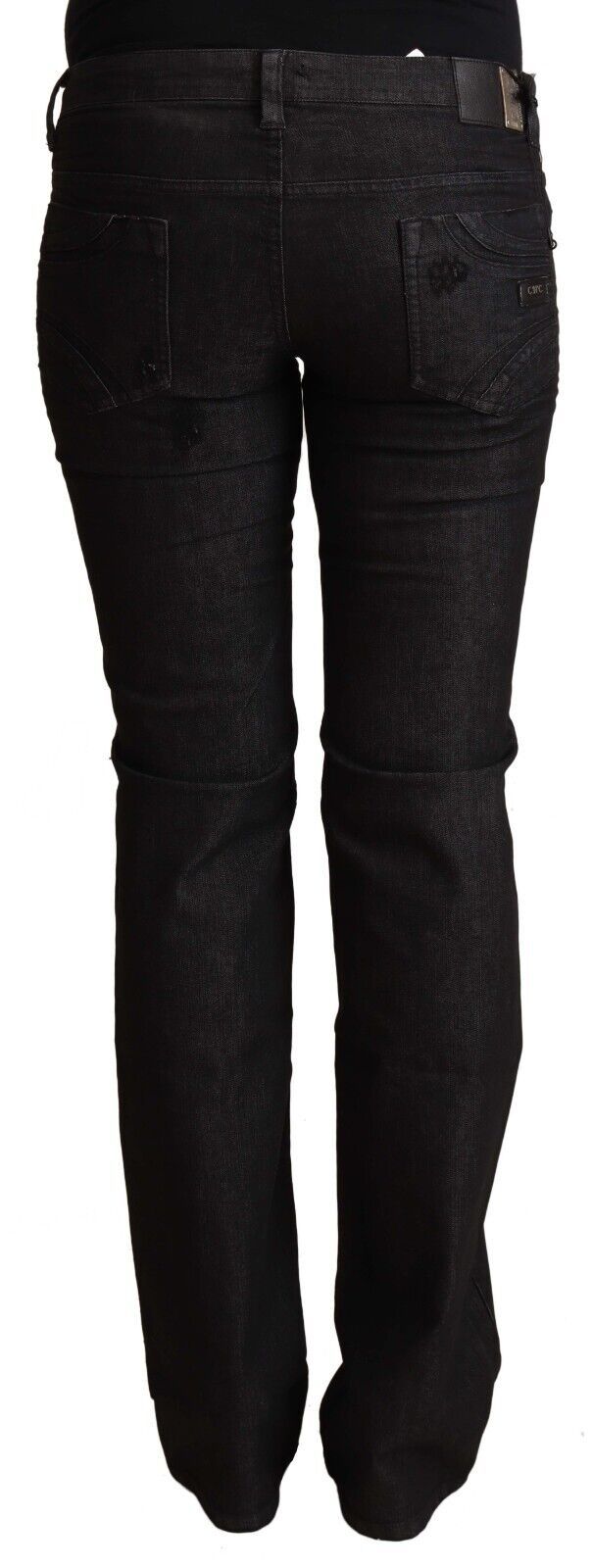 Chic Low Waist Skinny Black Denim Jeans