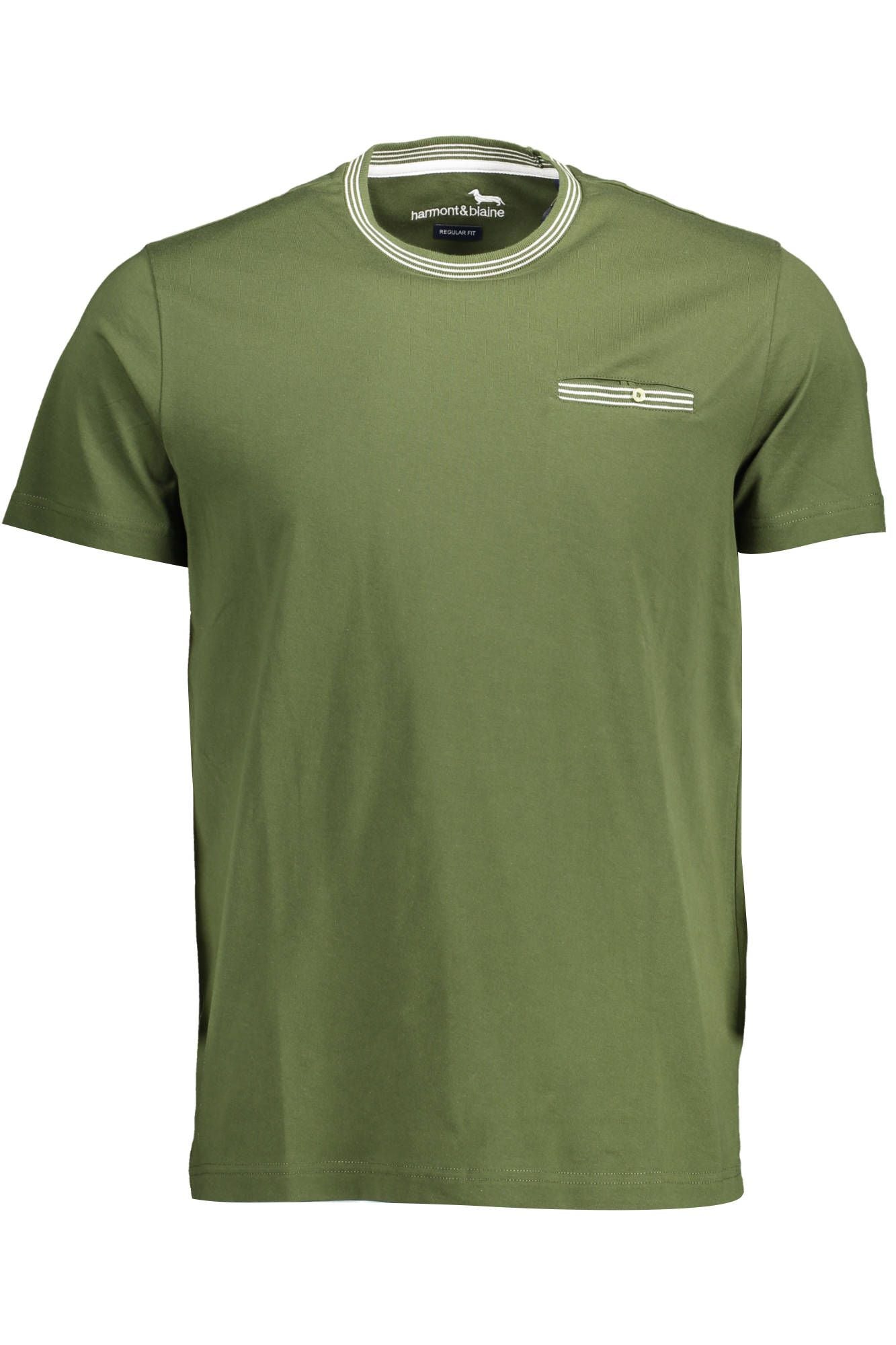 Green Cotton Men T-Shirt