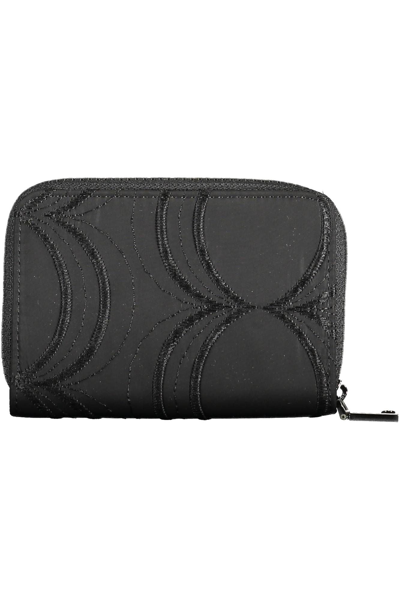 Black Polyester Women Wallet