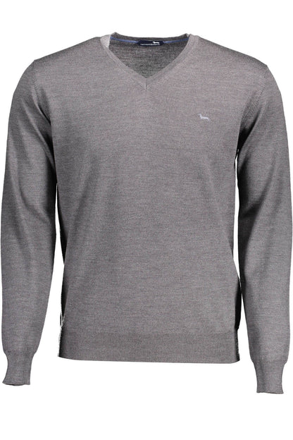 Gray Wool Men Sweater