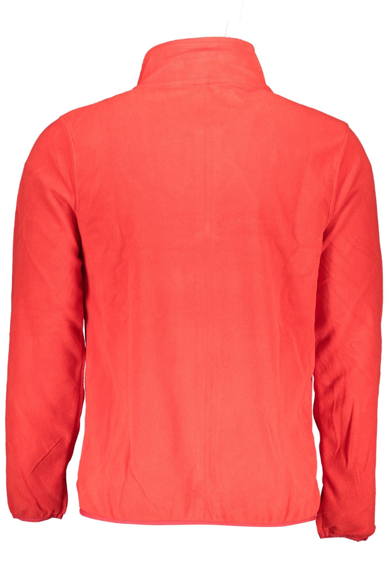 Red Polyester Men Sweater