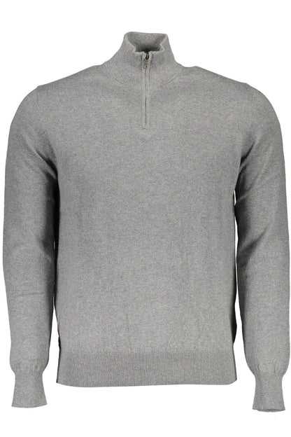 Gray Cotton Men Sweater