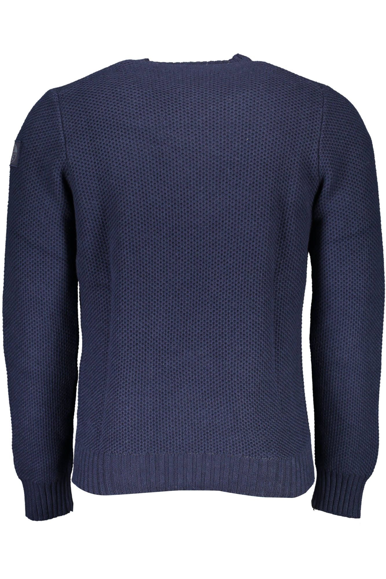 Blue Cotton Men Sweater